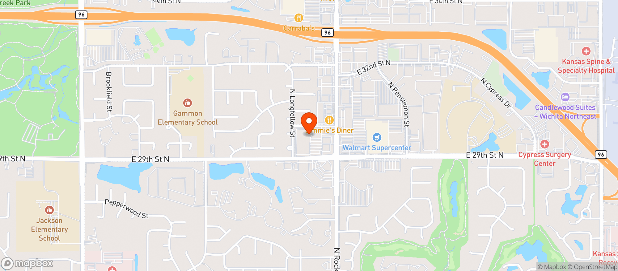 Map showing Jacob Liquor Exchange