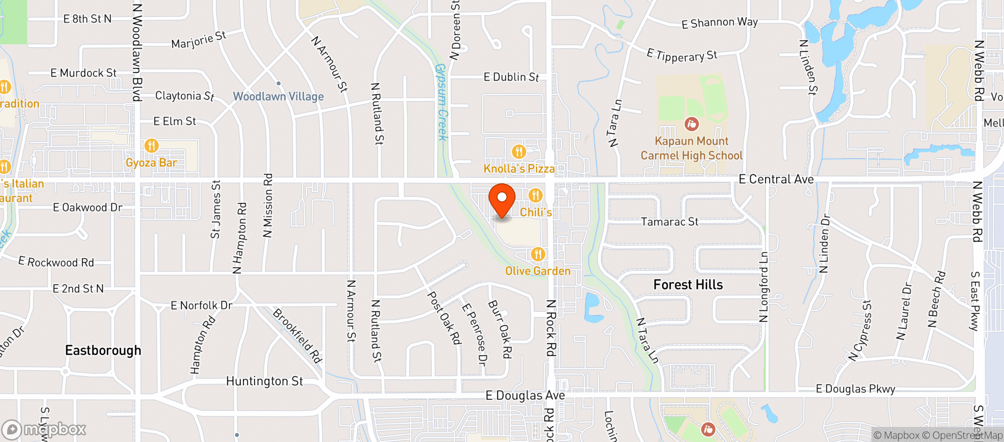 Map showing Dillons Marketplace