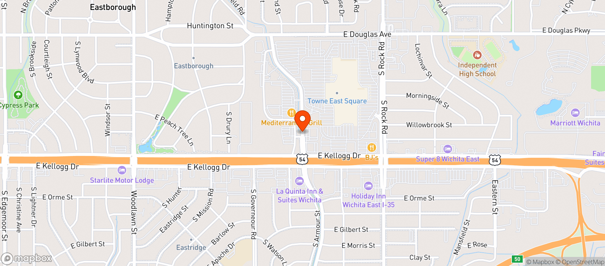 Map showing Bubbas 33