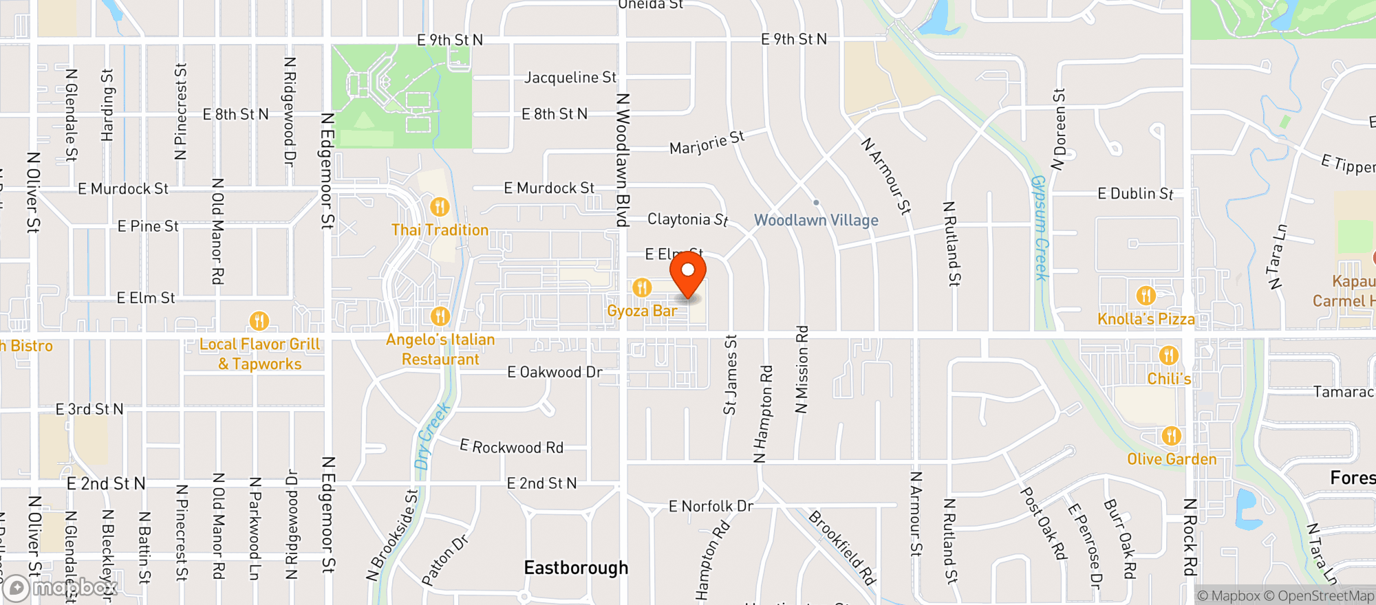 Map showing GreenAcres Market