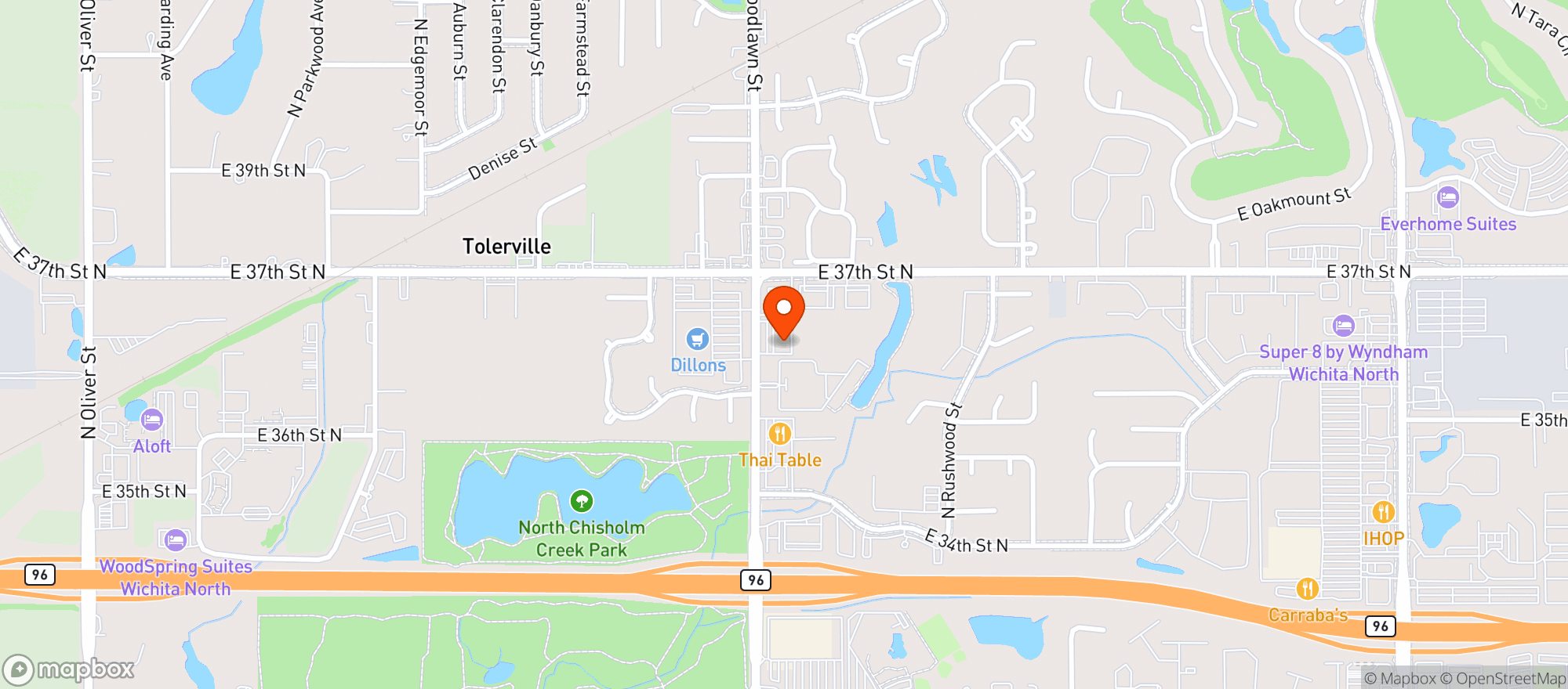 Map showing JT's Liquor