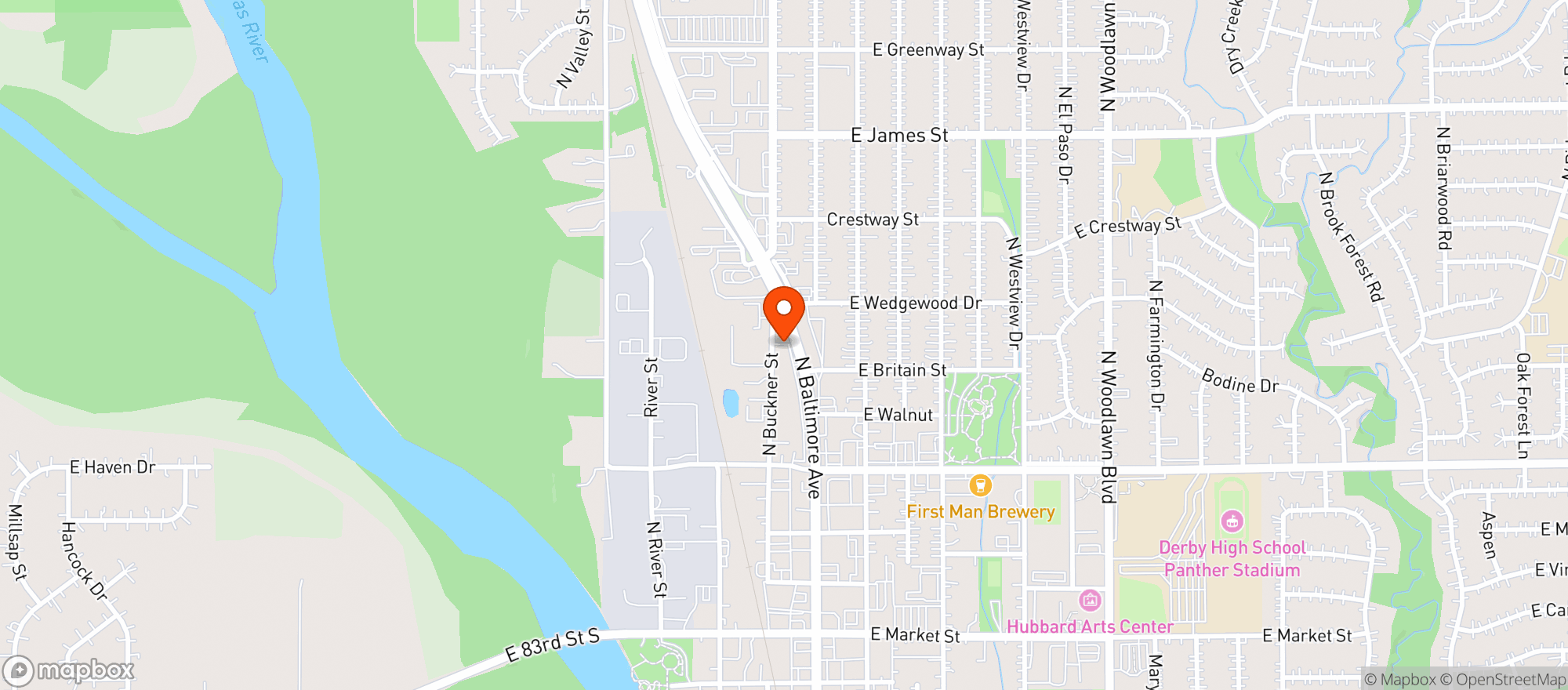 Map showing Derby Wine And Spirits