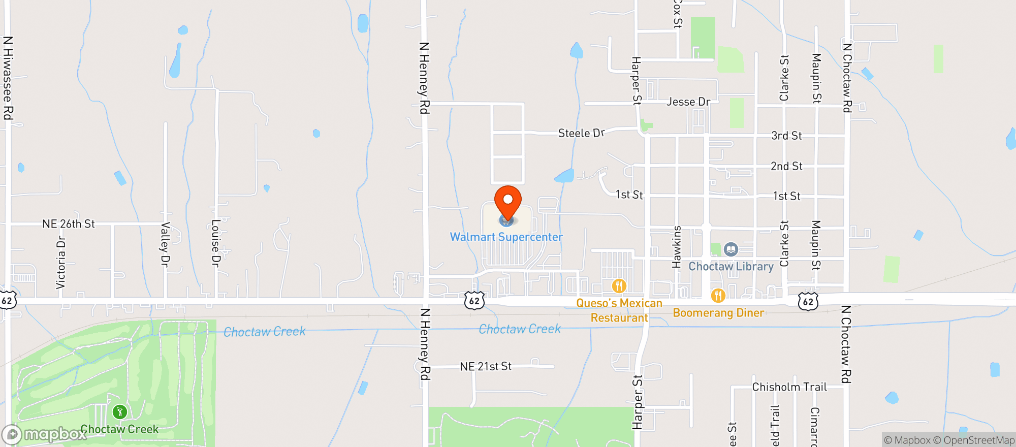 Map showing Walmart Supercenter