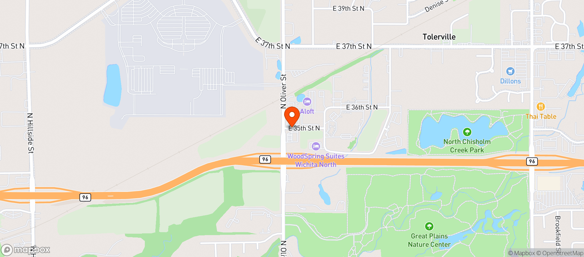 Map showing K96 Liquor