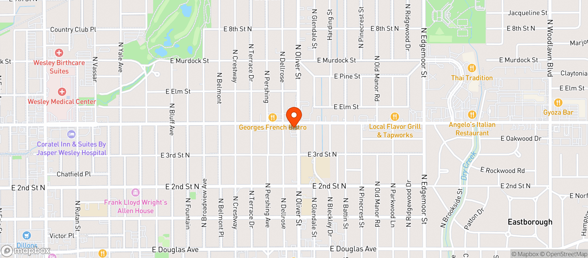 Map showing Central Market Wine & Spirits