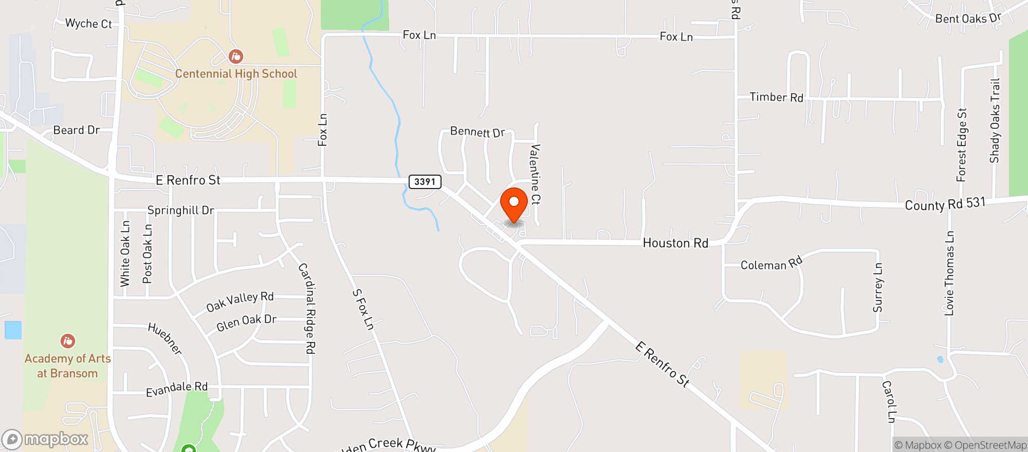 Map showing Renfro One Stop