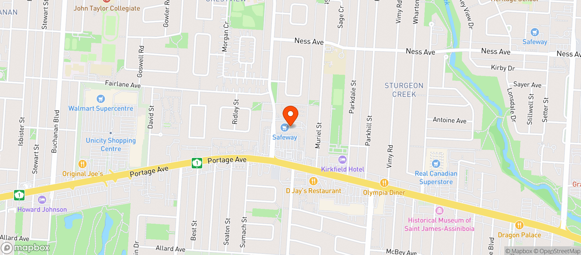 Map showing Safeway 4851