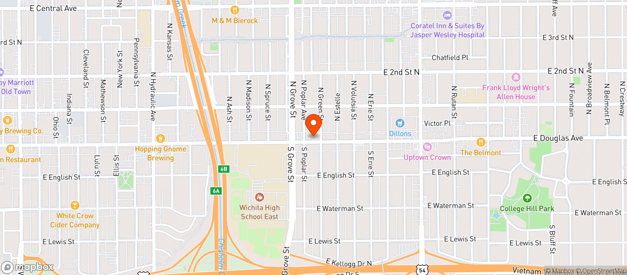 Map showing Douglas Social