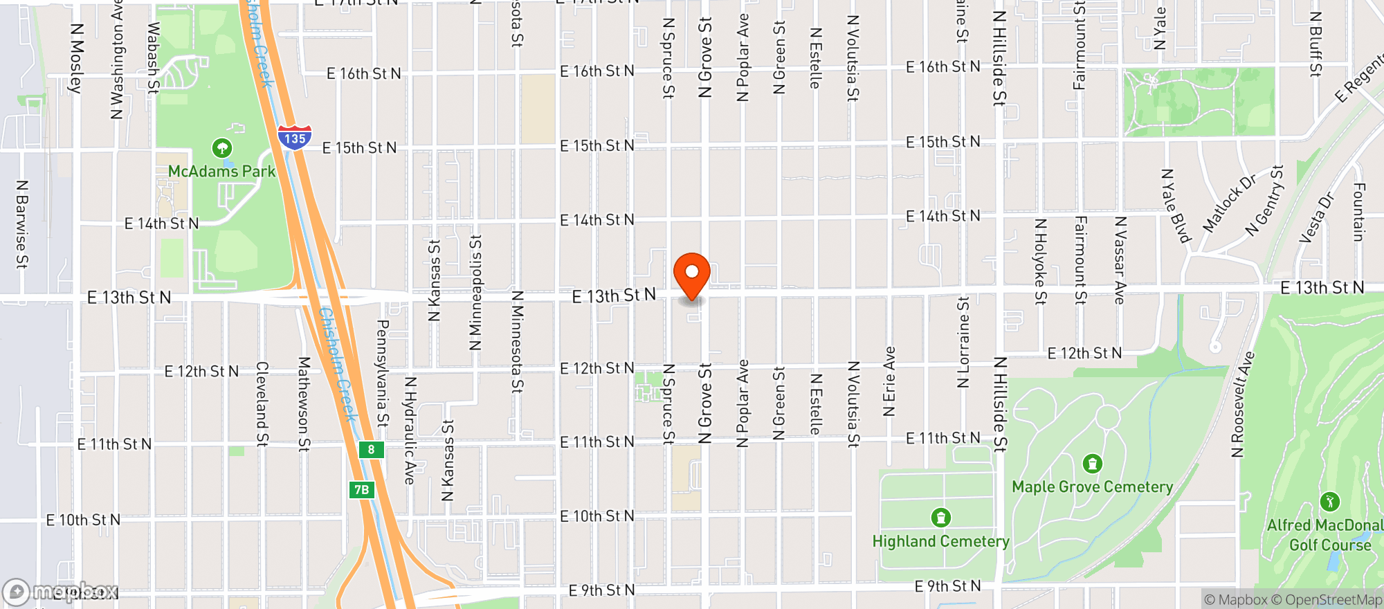 Map showing Dollar Plus Groc & Smke S
