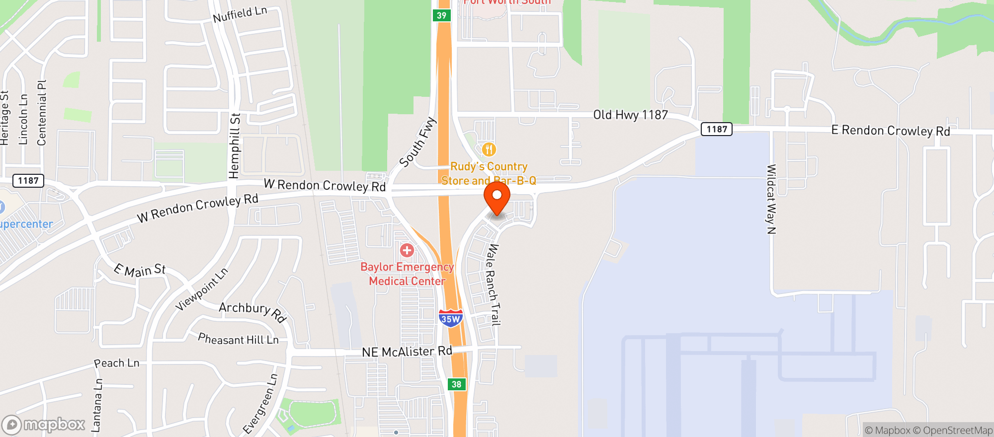 Map showing Specs 223 - Burleson
