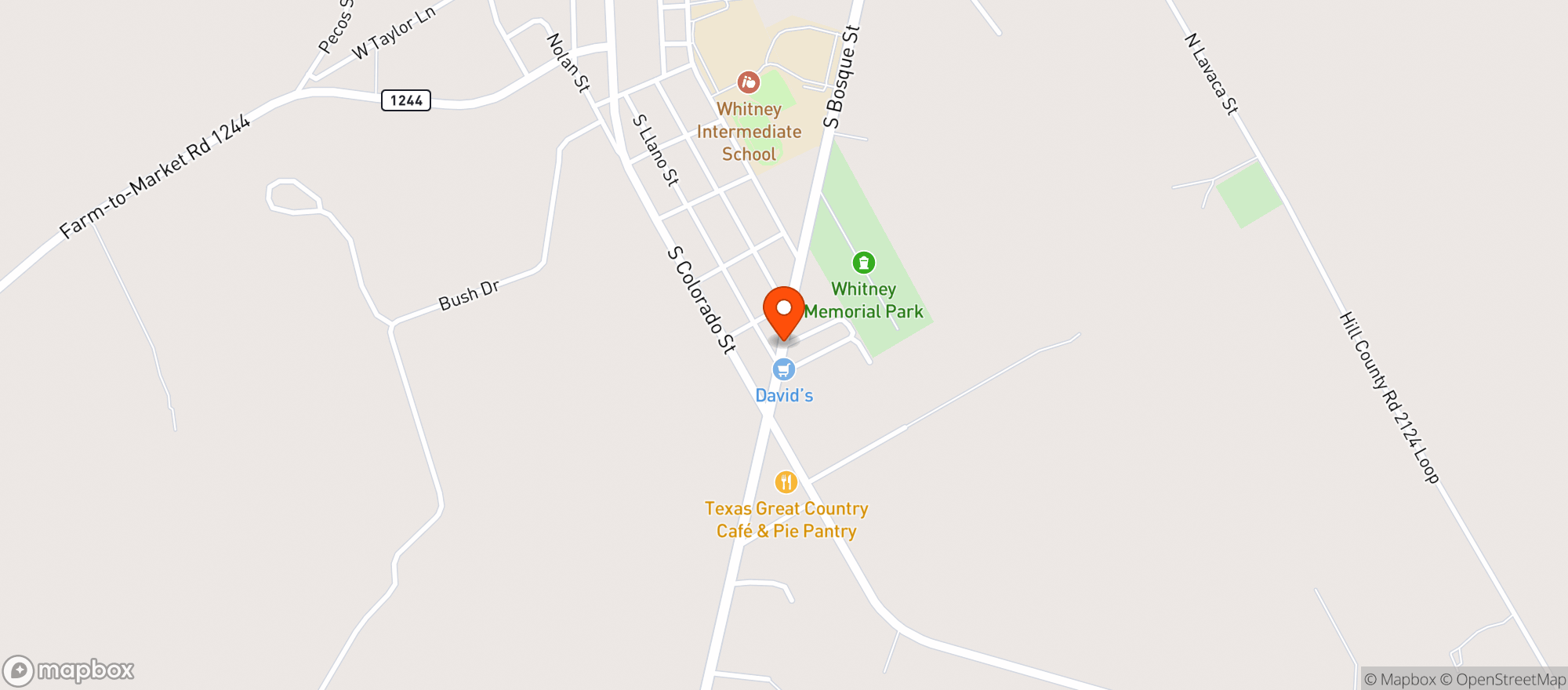 Map showing Davids