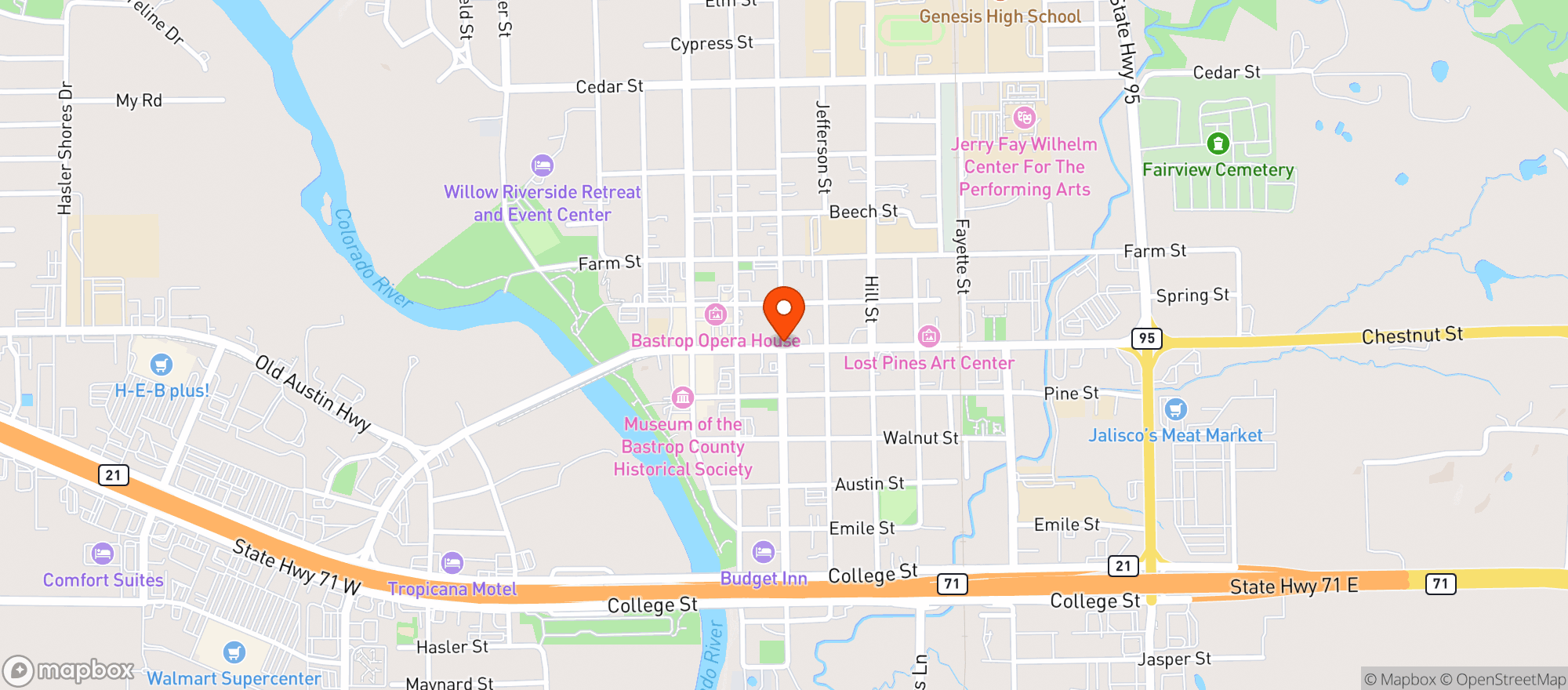 Map showing Giggles Smokeshop