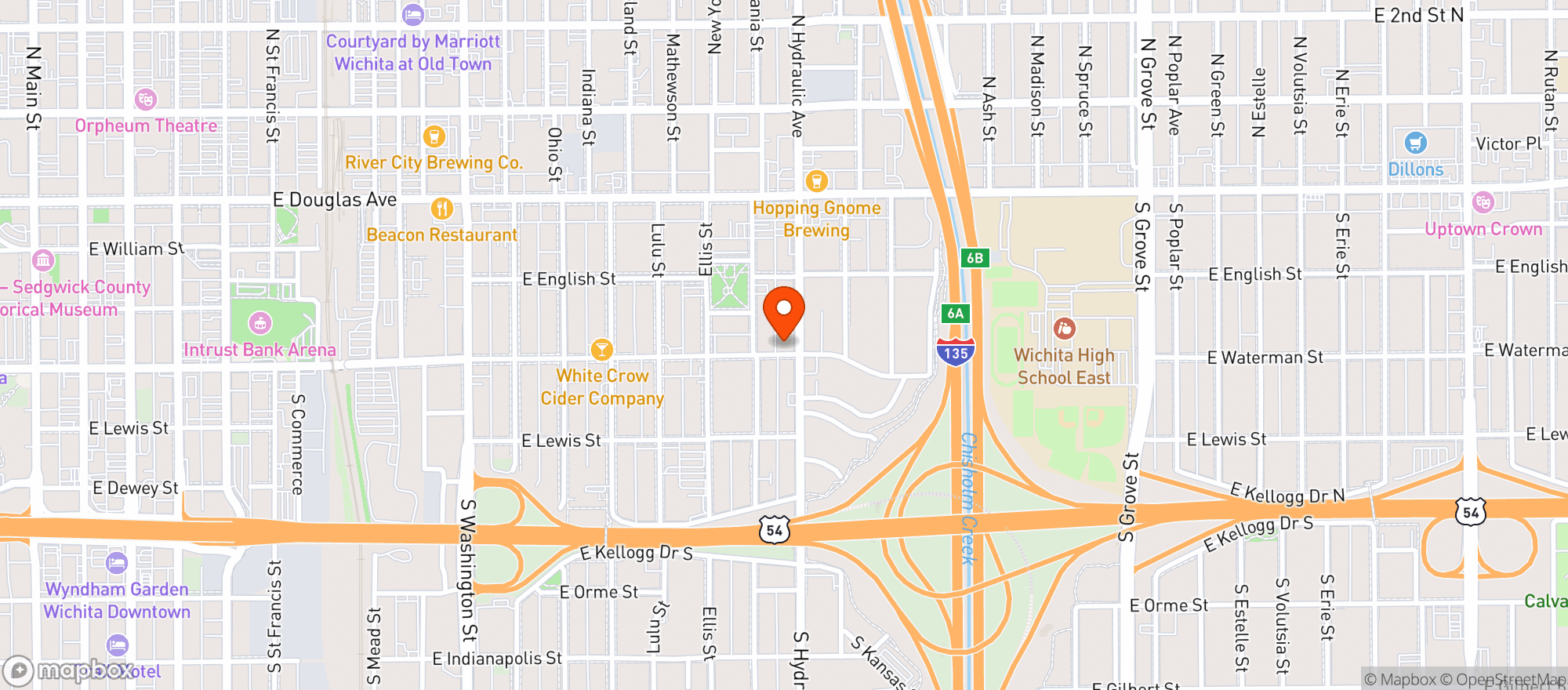Map showing Goldfinch