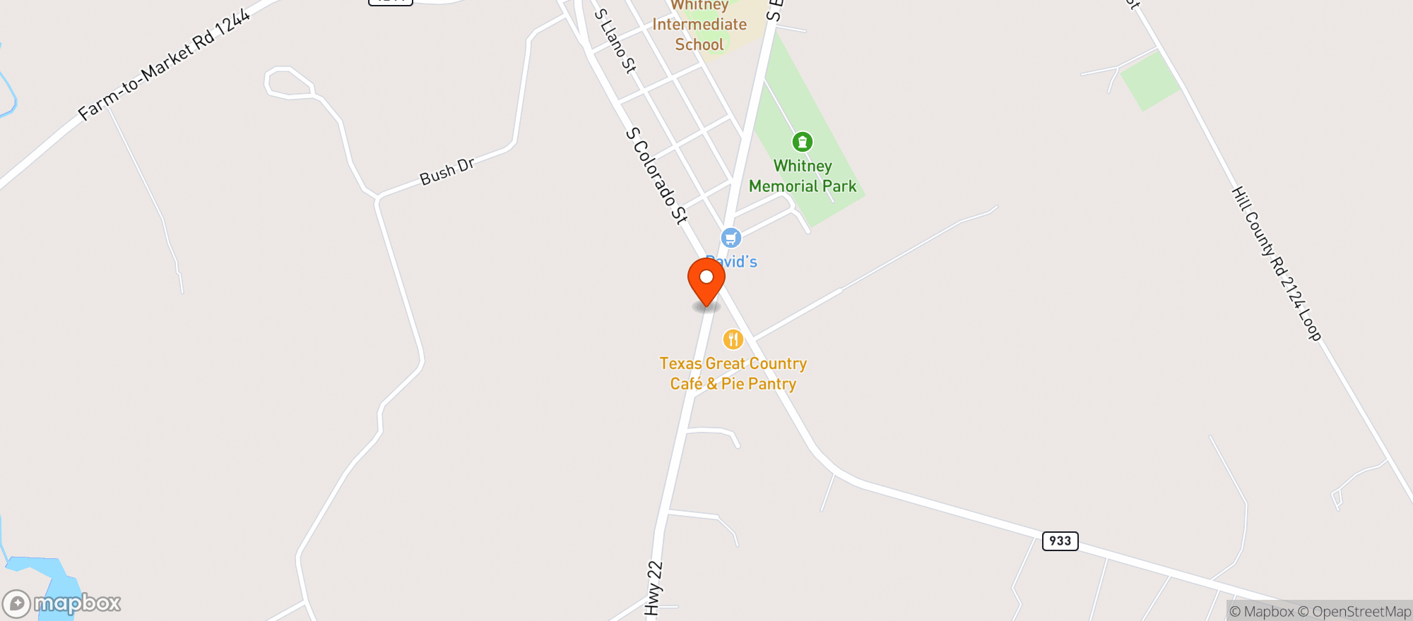 Map showing Allsup's