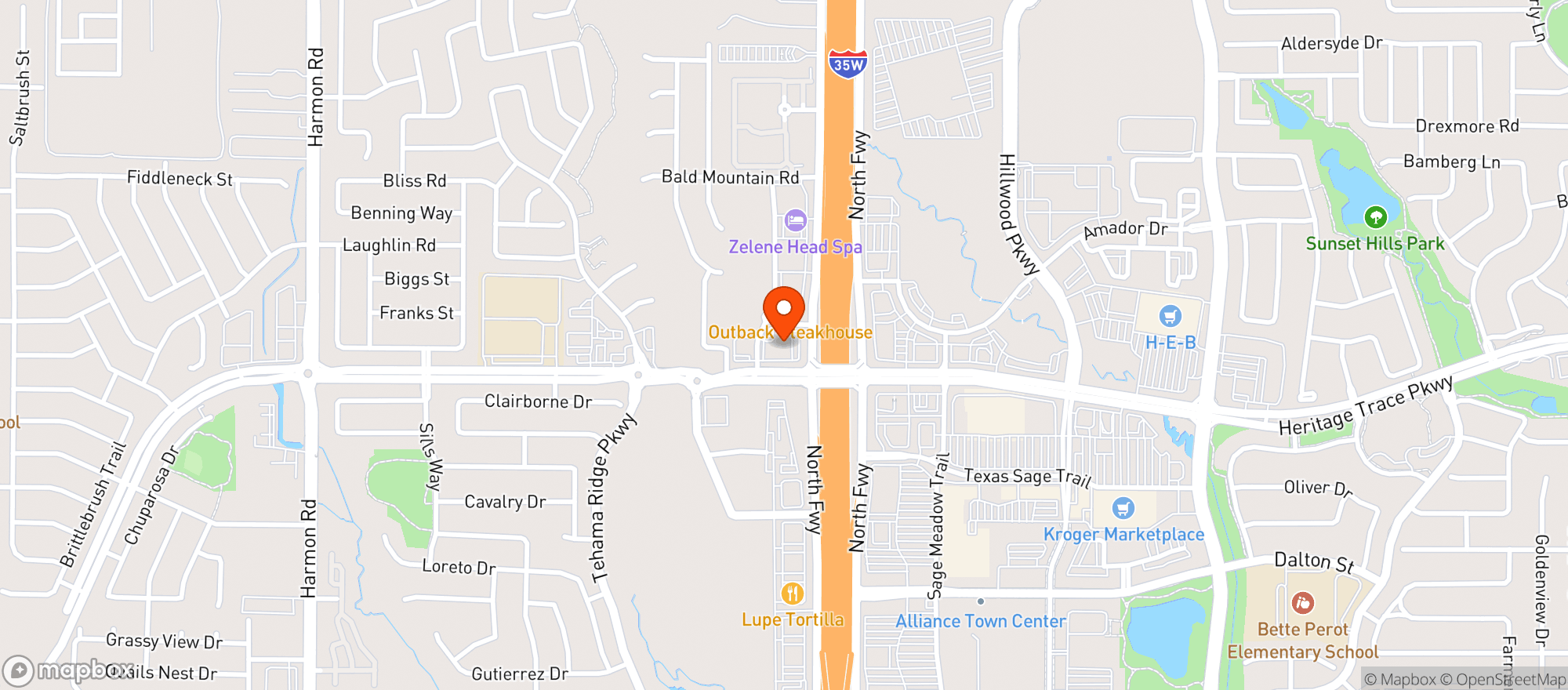 Map showing Parrys Pizzeria & Tapho #srs