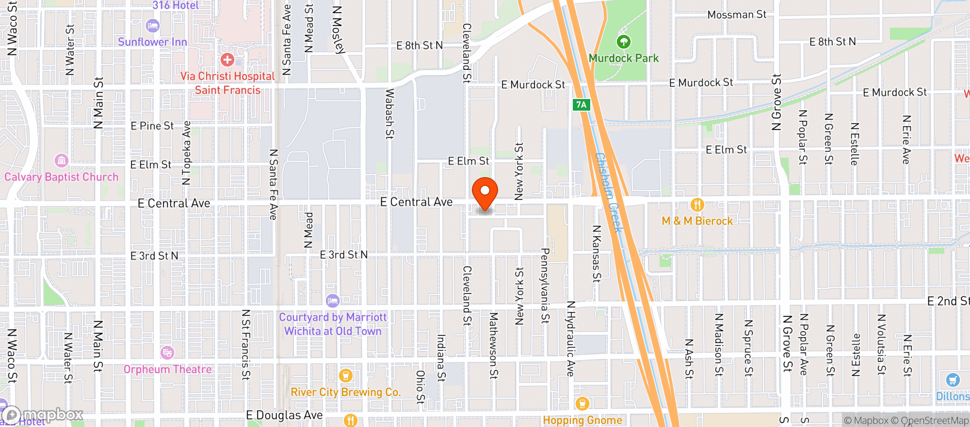 Map showing In The Air Smoke & Snacks
