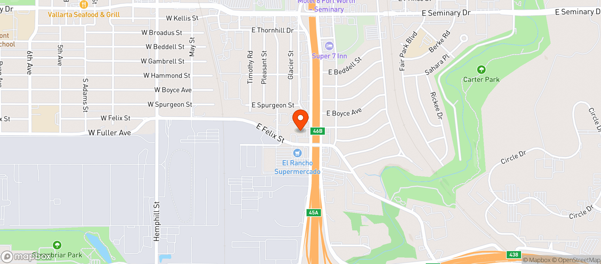 Map showing Two Bucks Beverage Cent