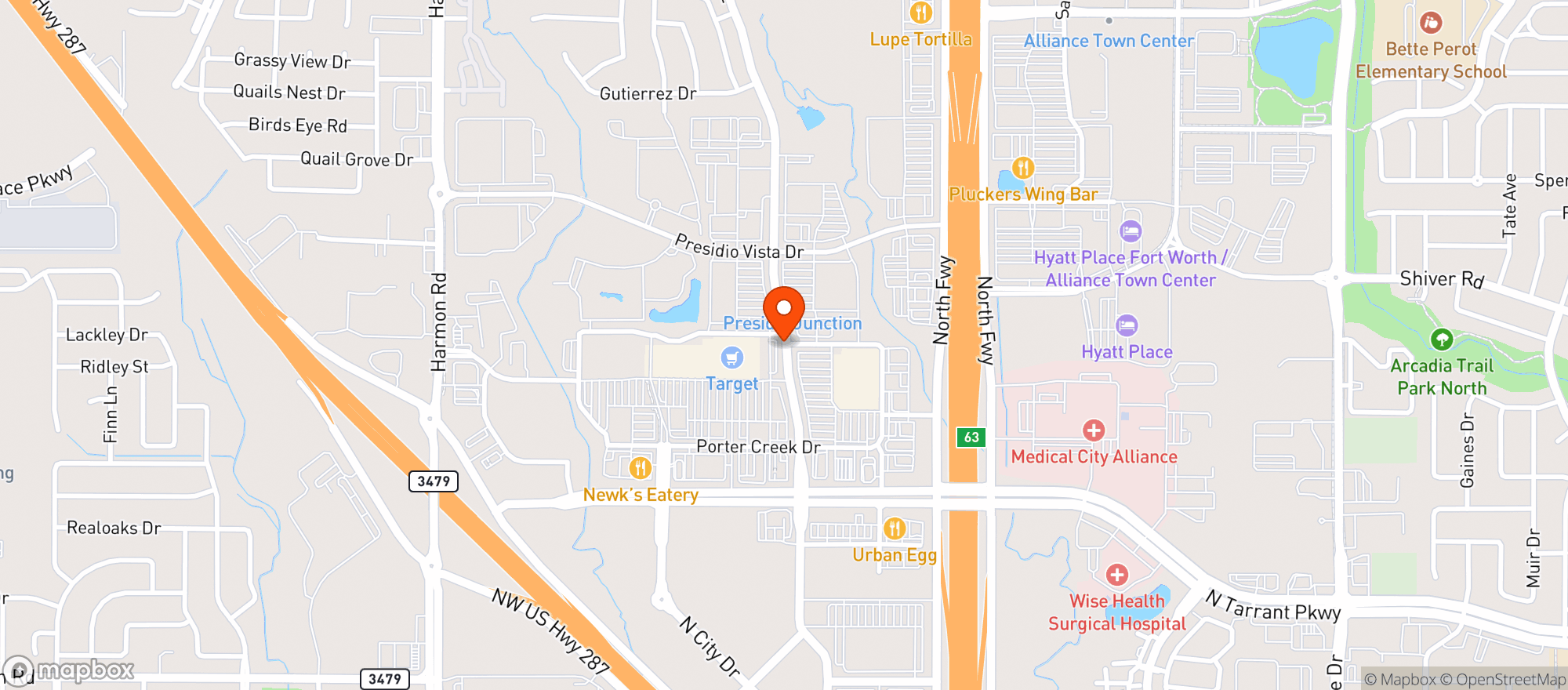Map showing Target