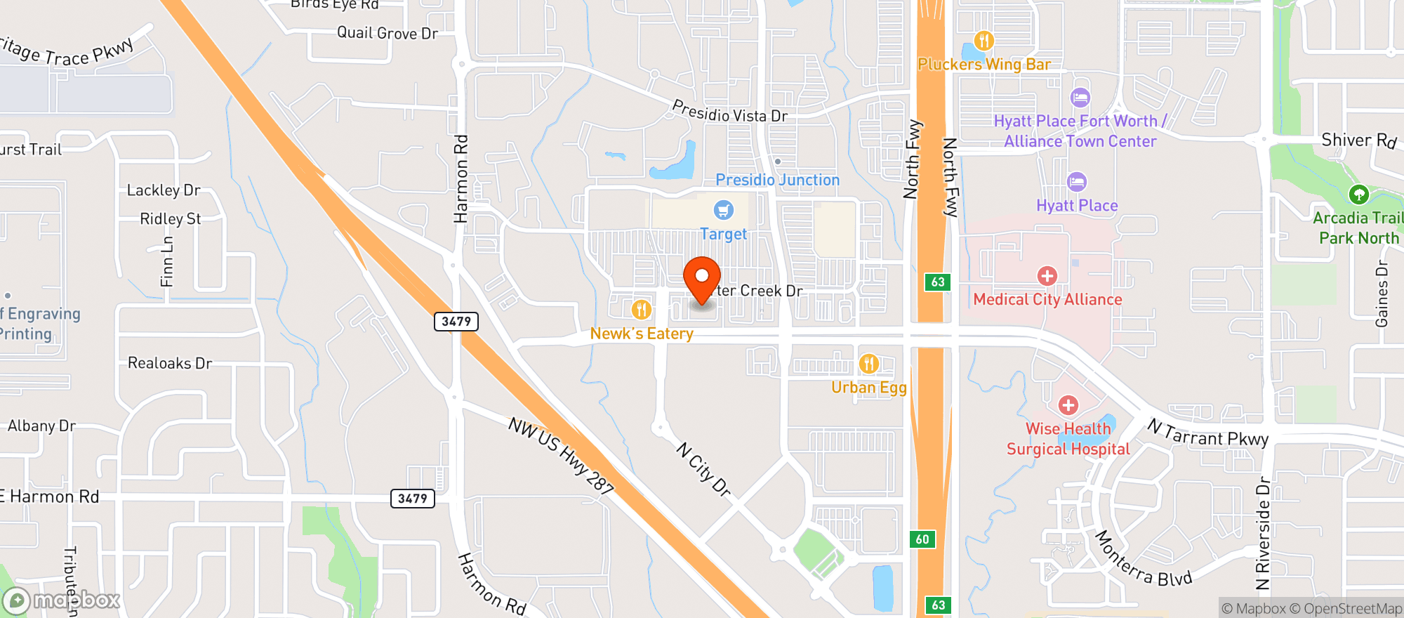 Map showing Vitamin Shoppe - Alliance