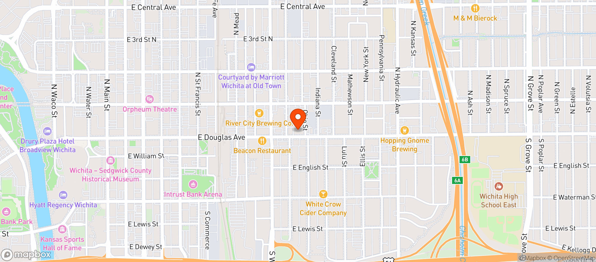 Map showing Curated