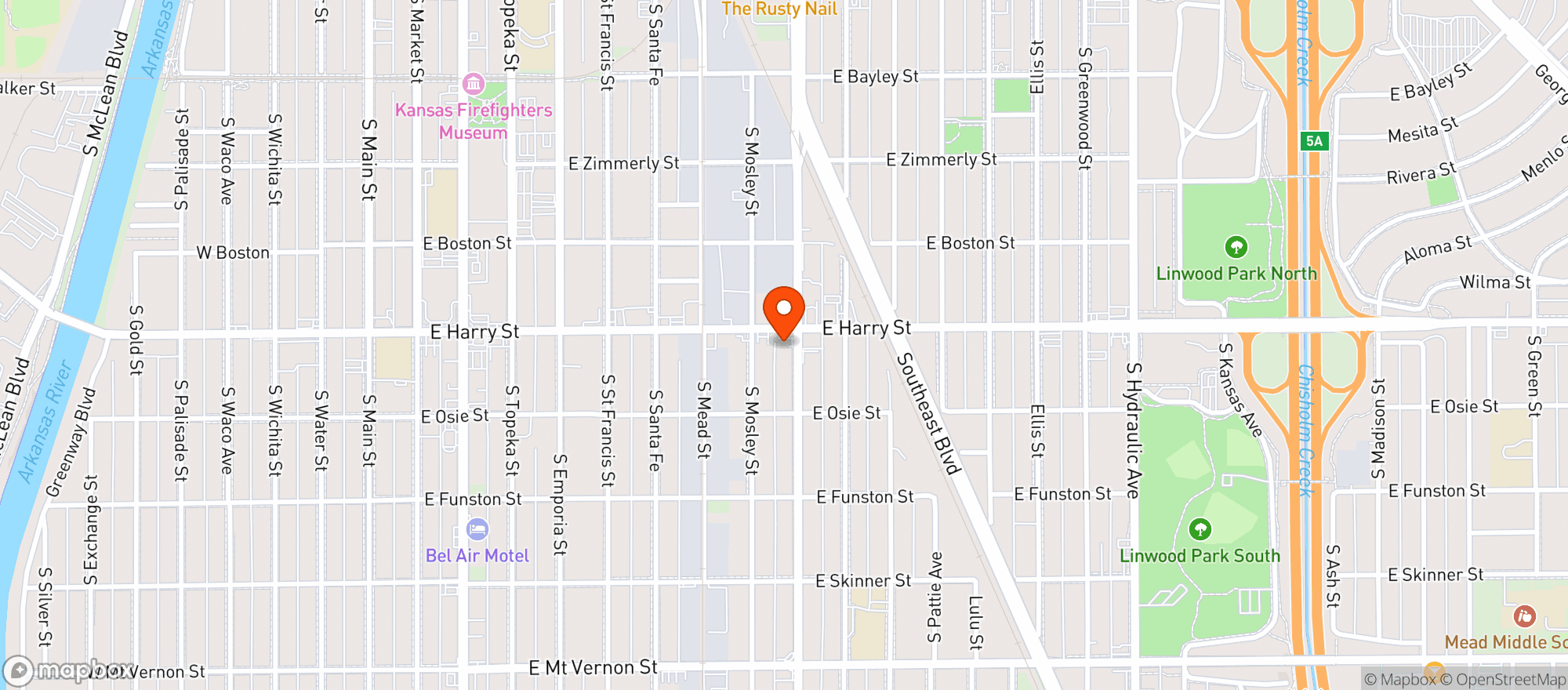 Map showing Don S Liquor