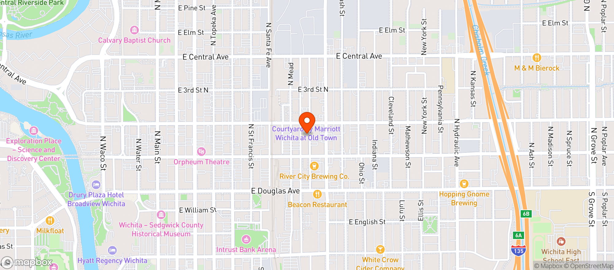 Map showing Revolution Lounge
