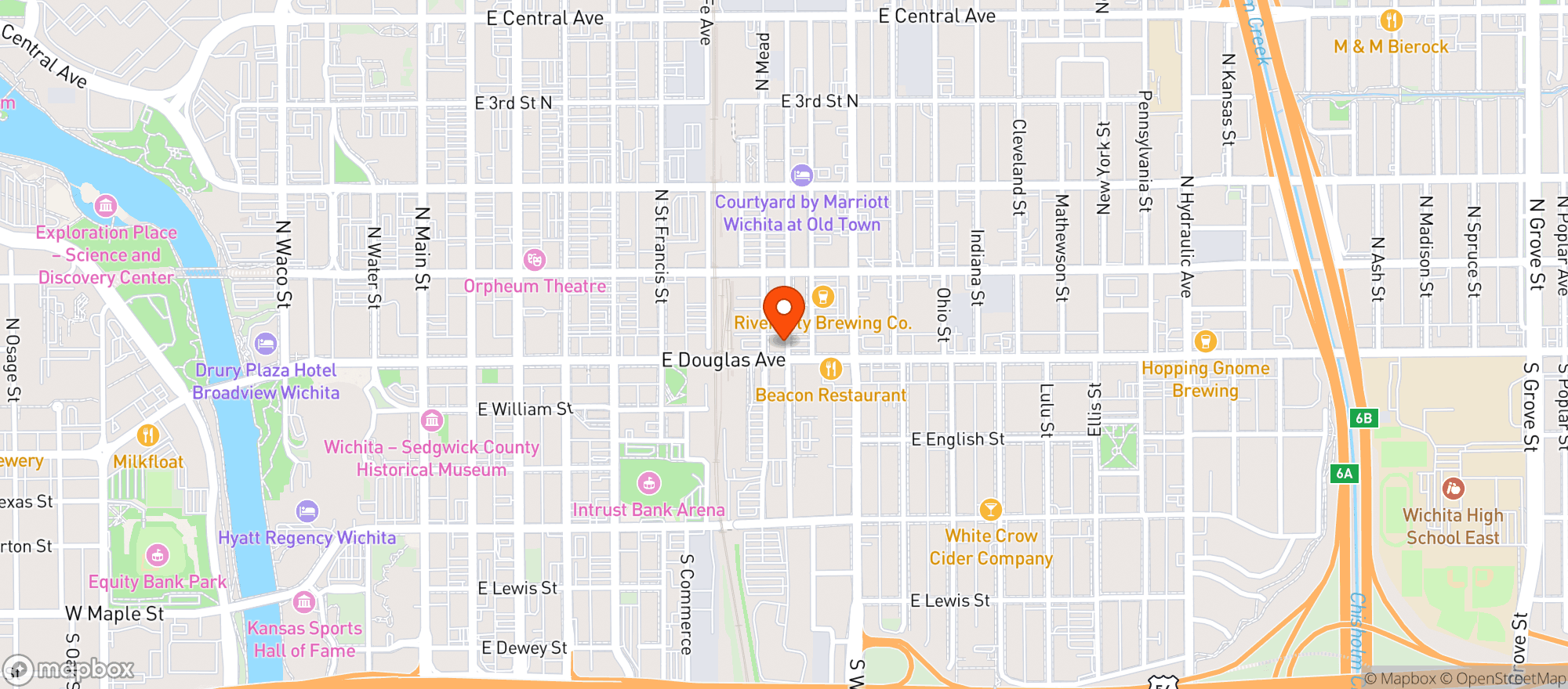 Map showing Brickyard