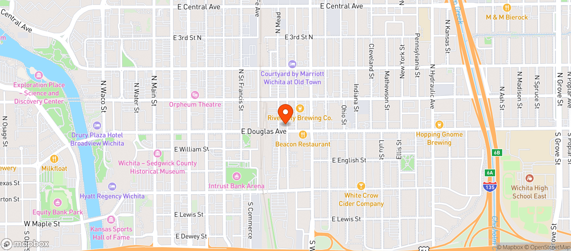 Map showing Emerson Biggins Old Town