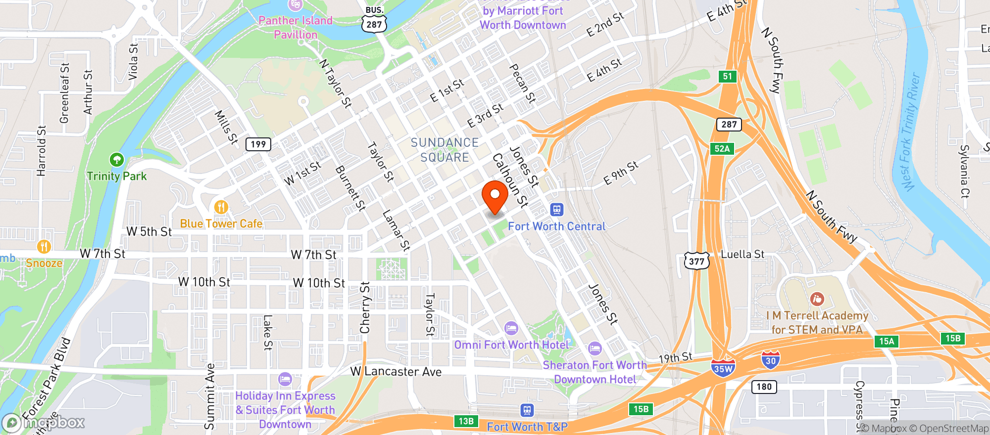 Map showing Hilton