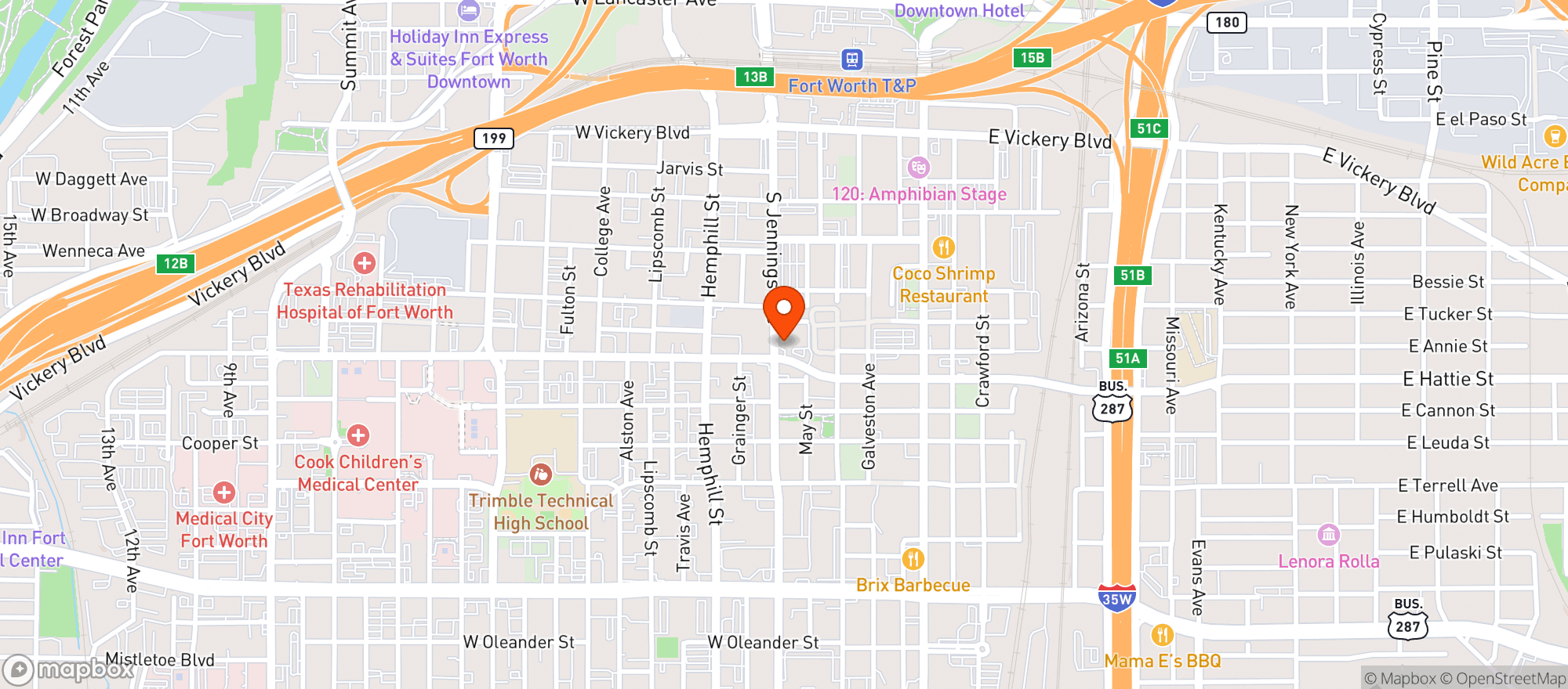 Map showing Liberty Lounge