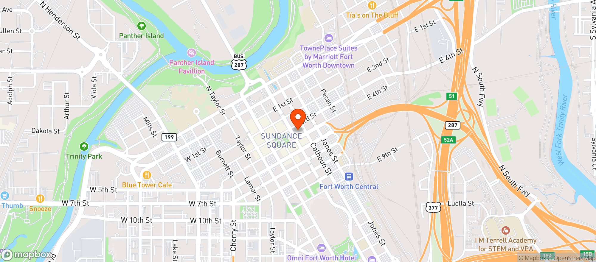 Map showing Cheesecake Factory