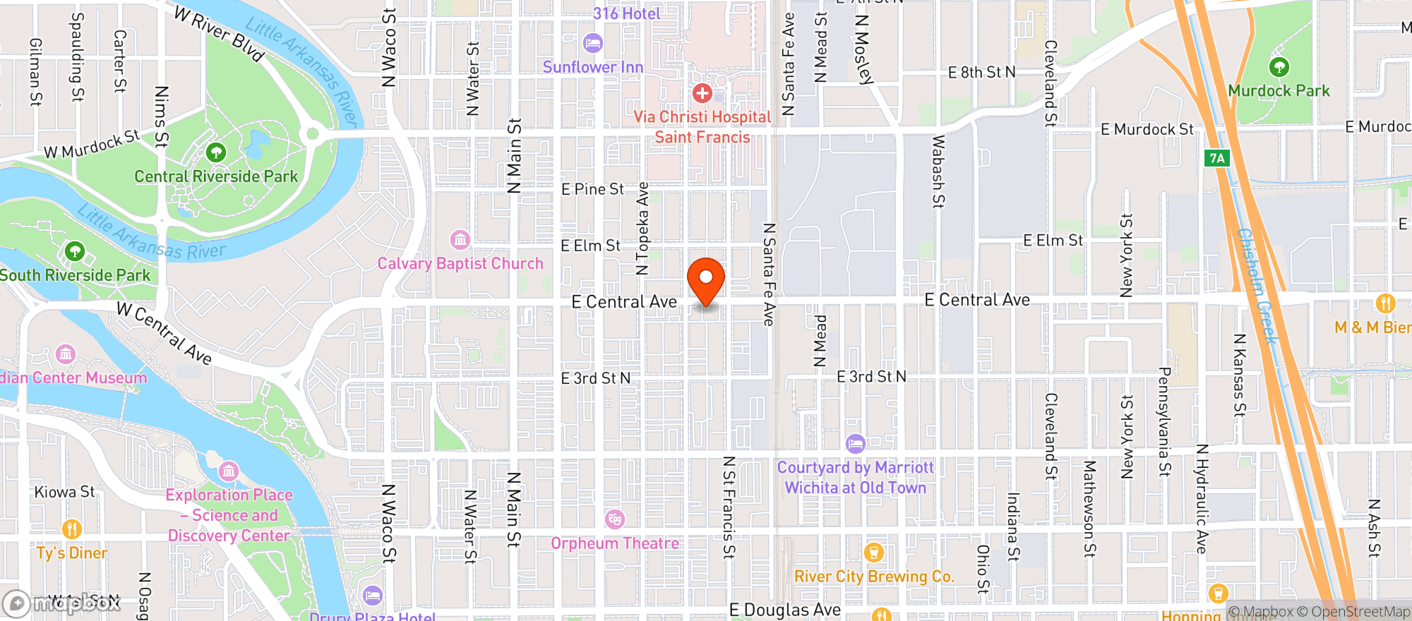 Map showing J's Lounge