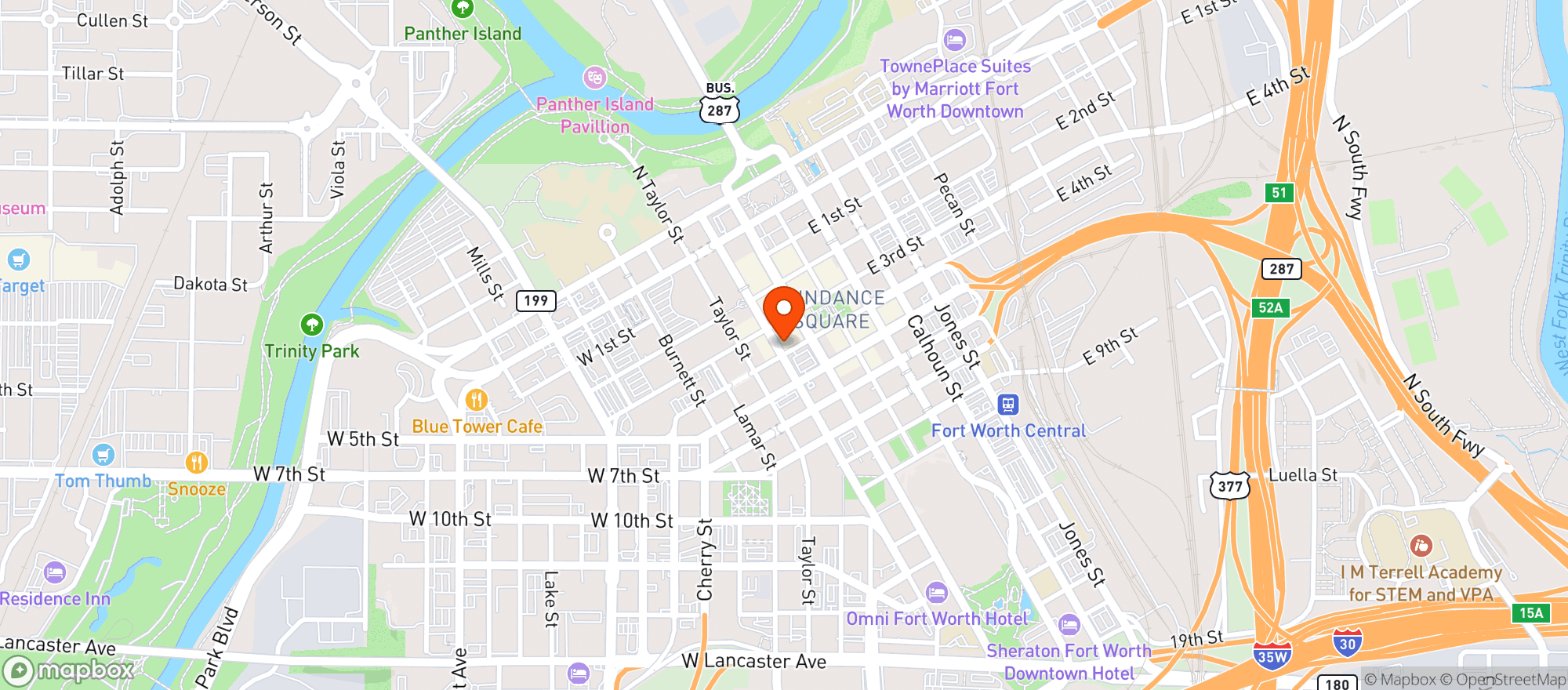 Map showing Buffalo Bros