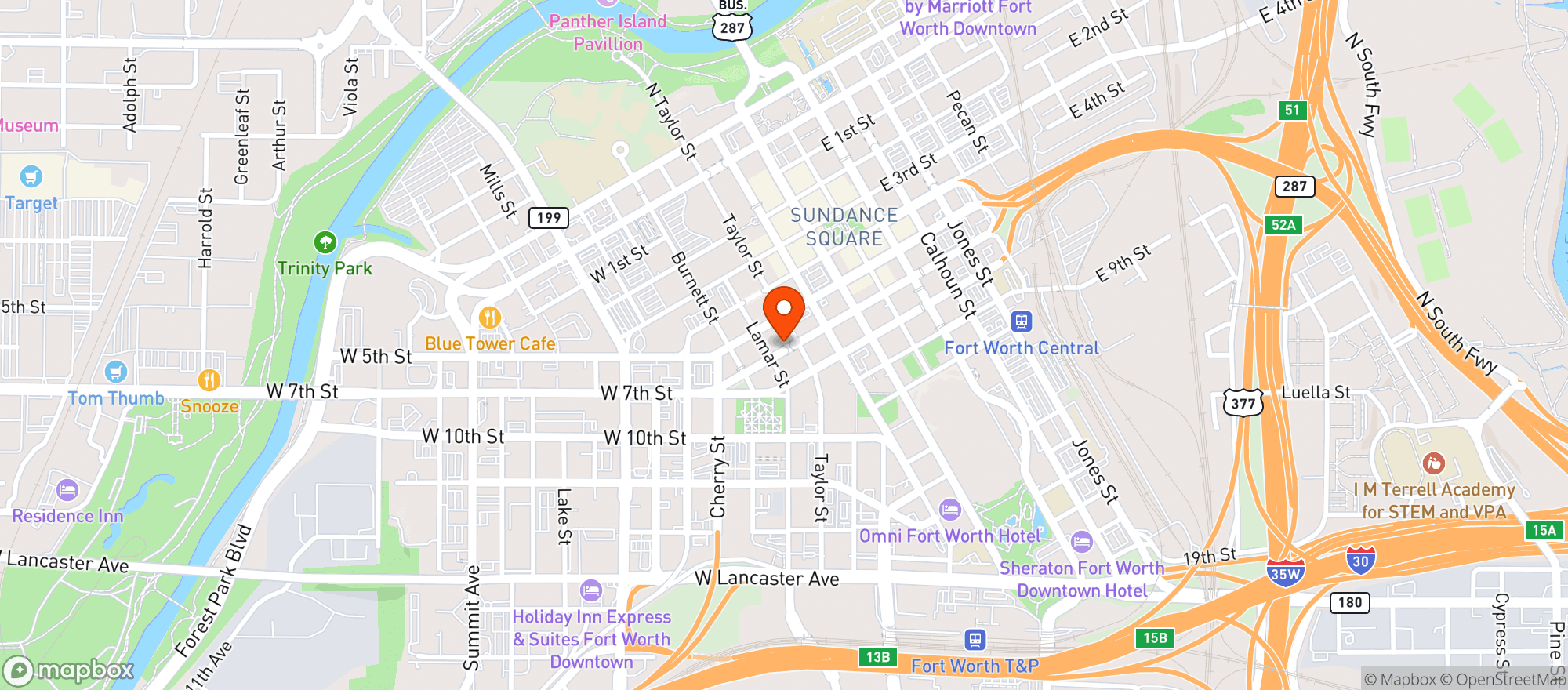 Map showing Branch & Bird