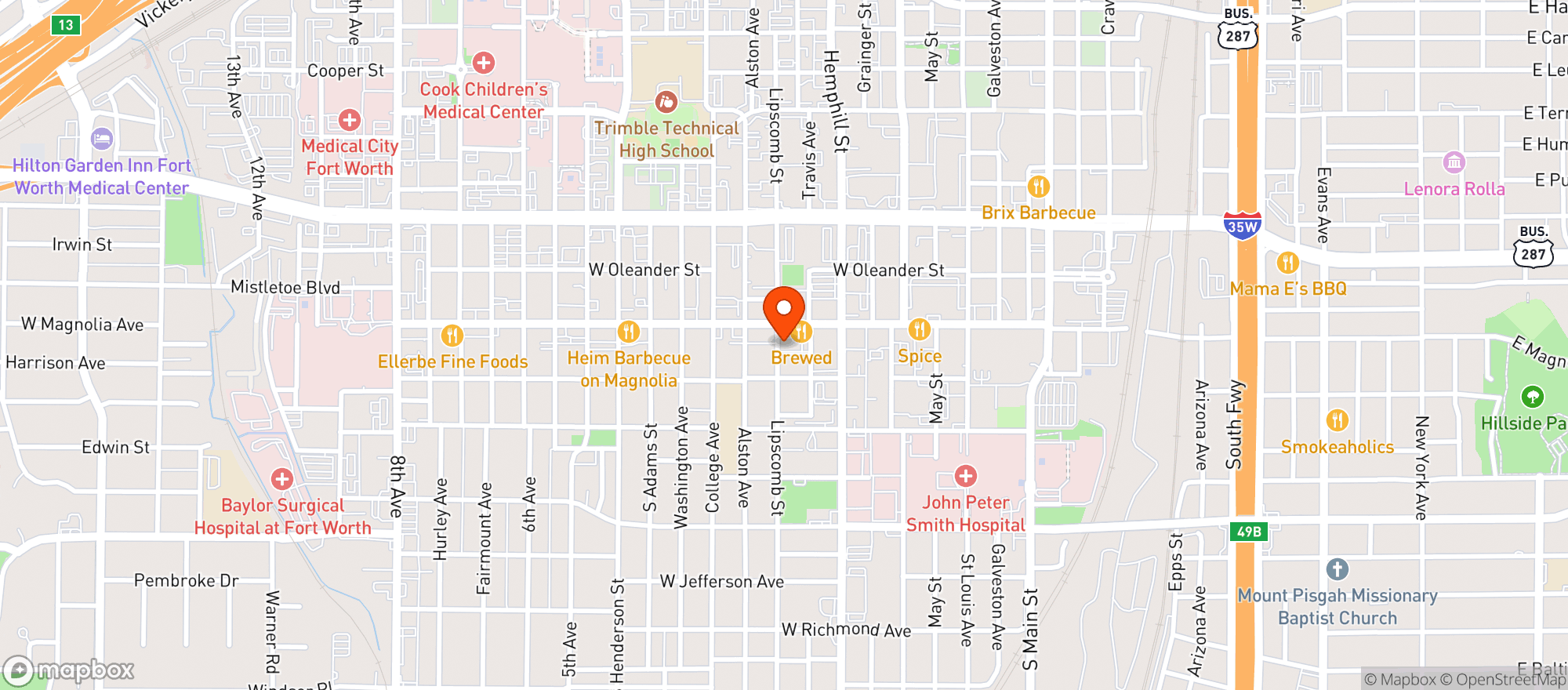 Map showing Free Play Arcade