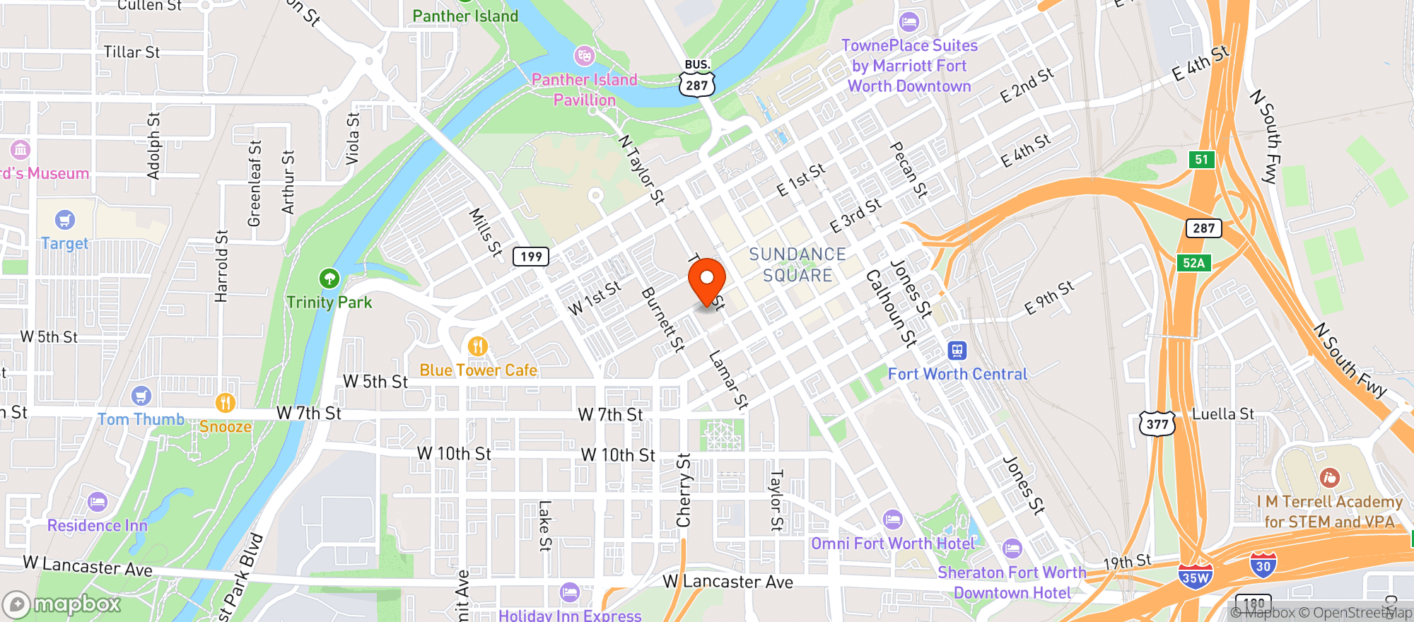 Map showing 3rd Street Market