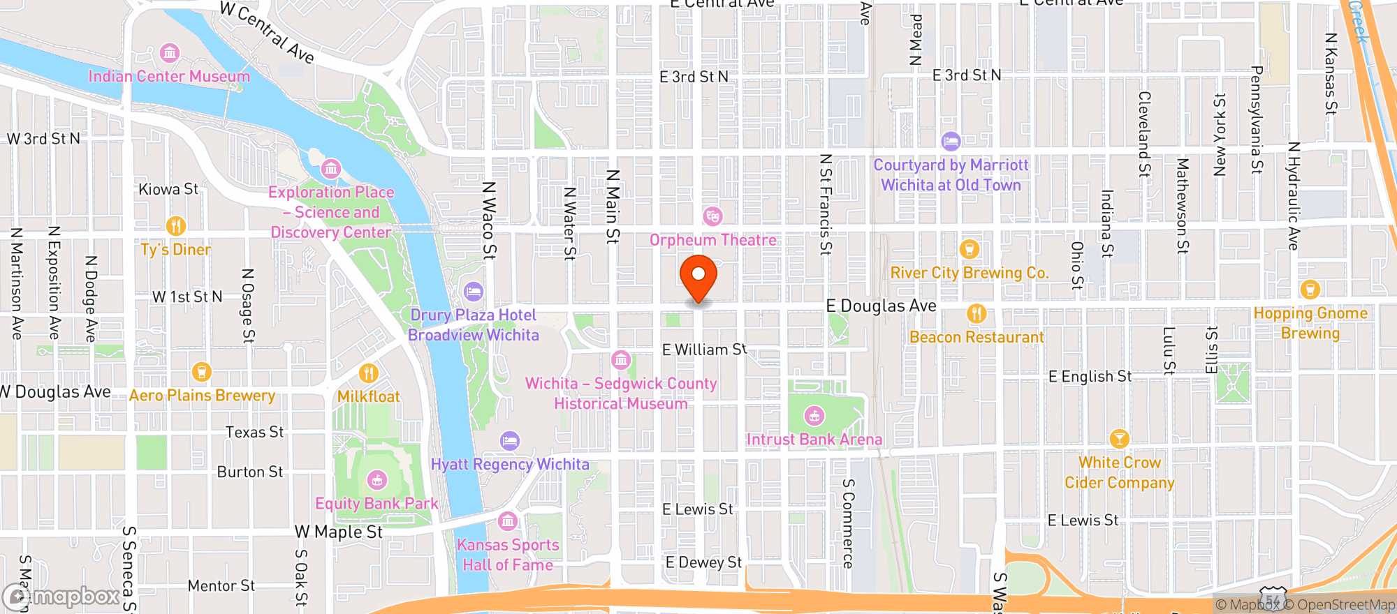 Map showing Crawford Liquor & Smoke