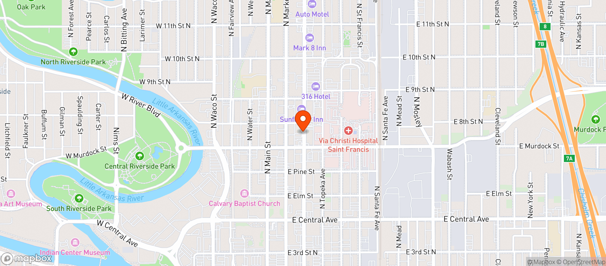 Map showing Artichoke Sandwich Bar