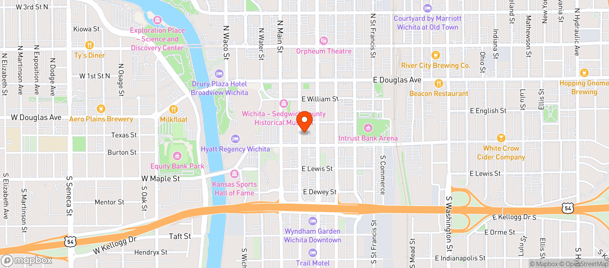 Map showing Grow Wichita