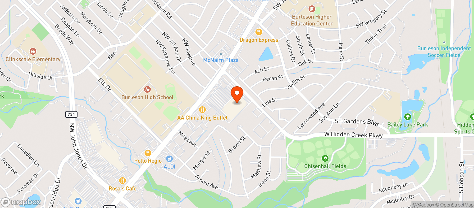 Map showing Walmart Supercenter #220