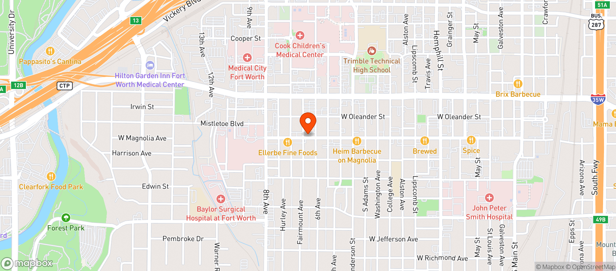Map showing The Usual