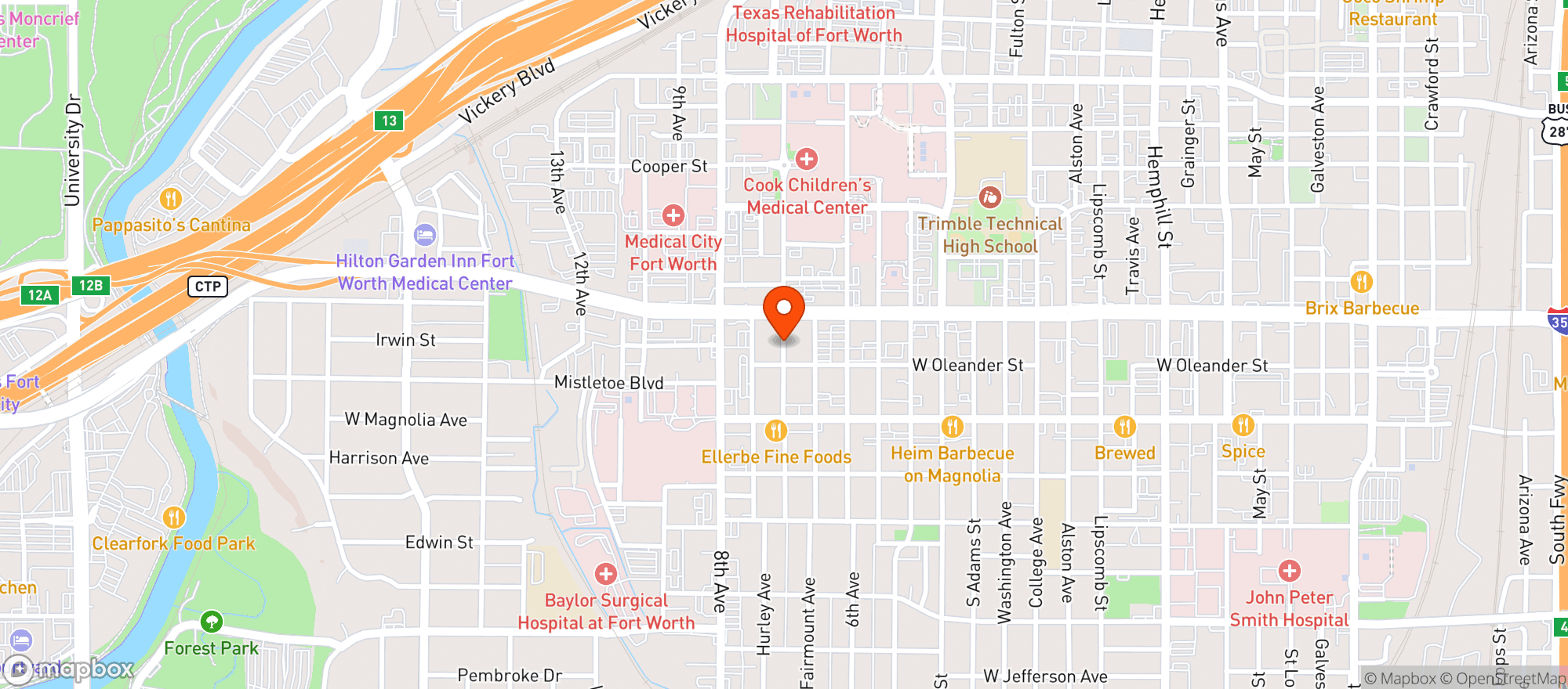 Map showing Gusto’s