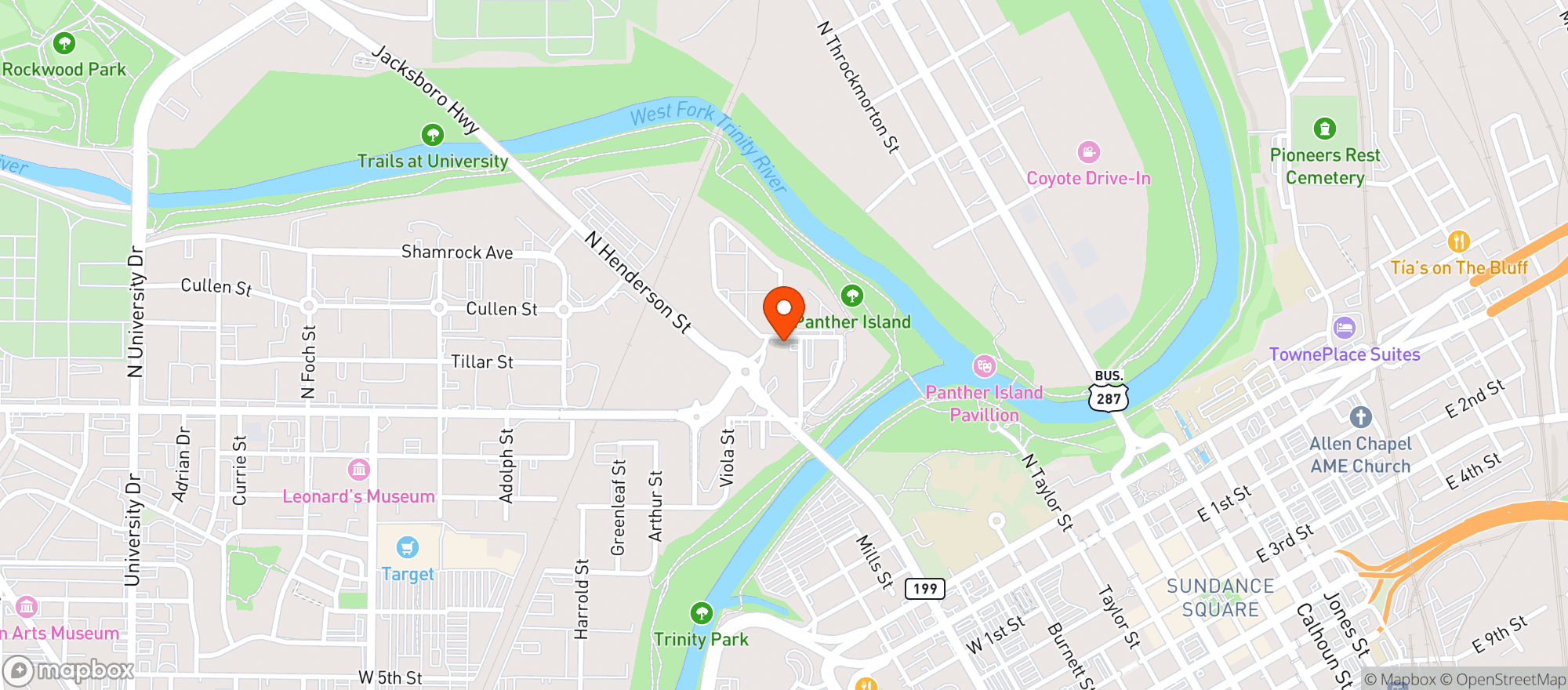 Map showing Emerald City Lounge