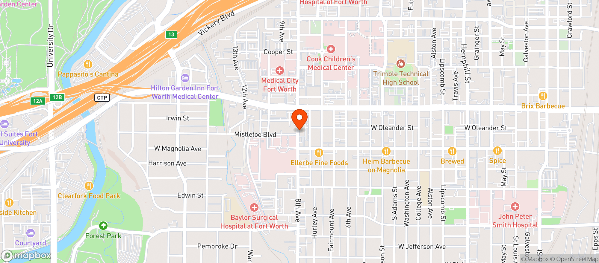 Map showing Cheba Hut