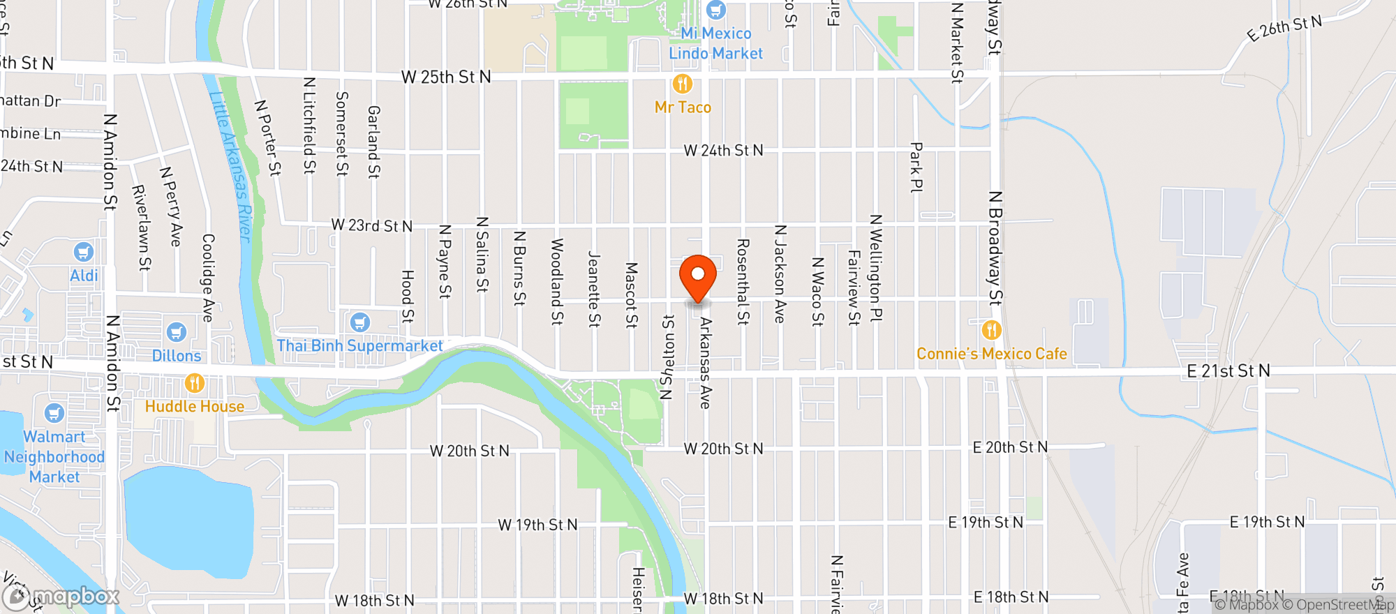Map showing Danny S Liquor