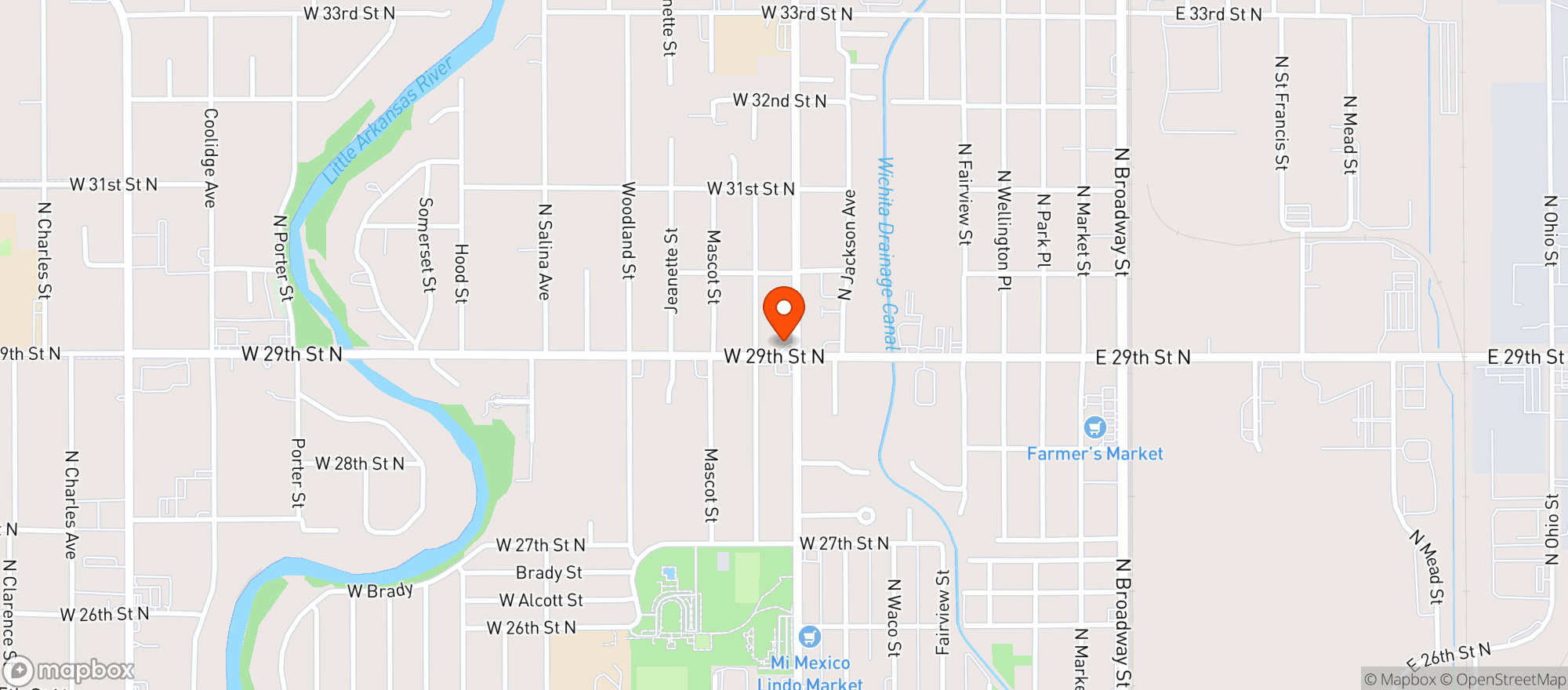 Map showing Kwik Shop #350731