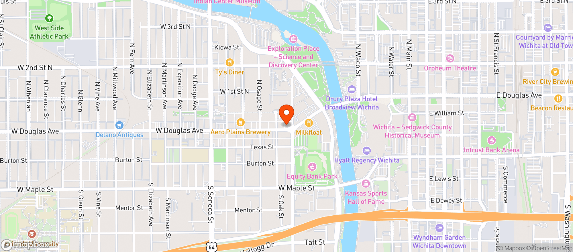 Map showing Vagabond Cafe