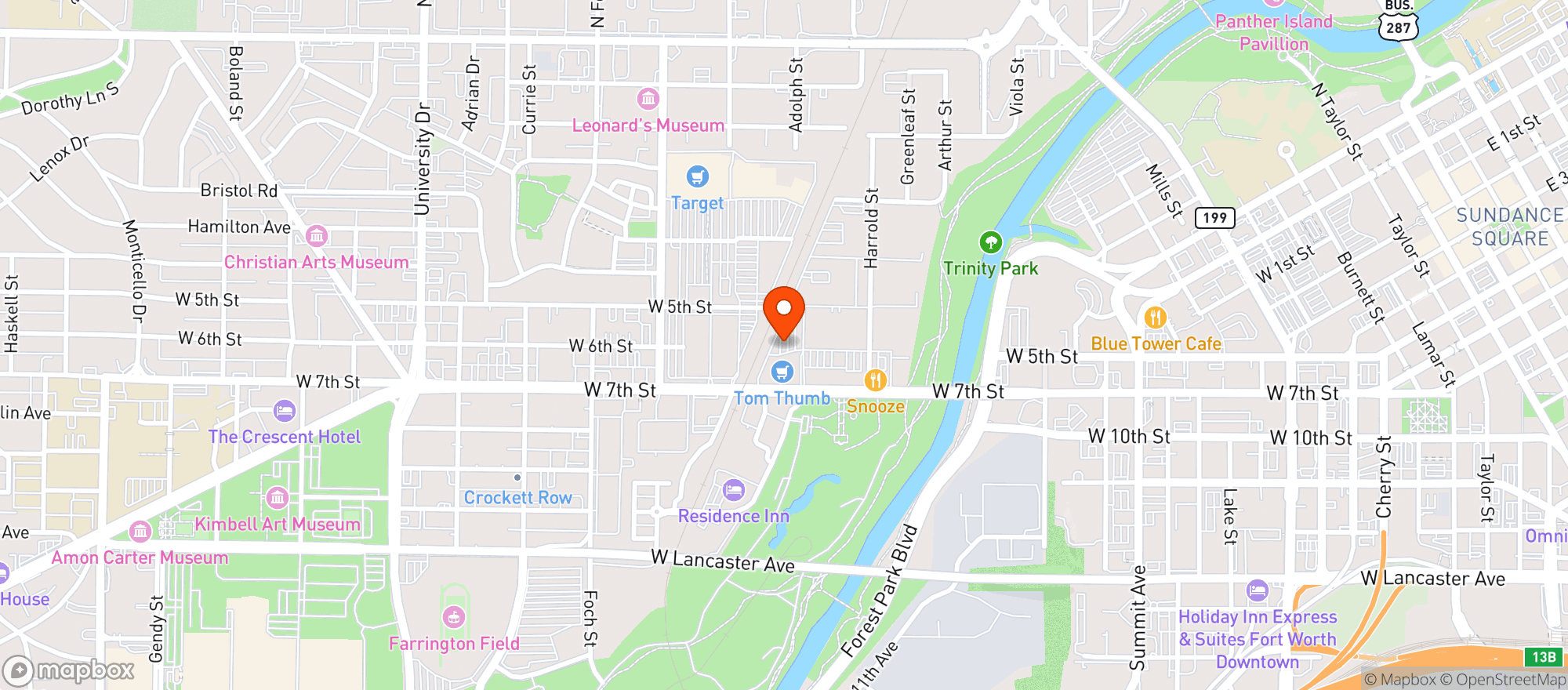 Map showing Tom Thumb Food & Pharmacy