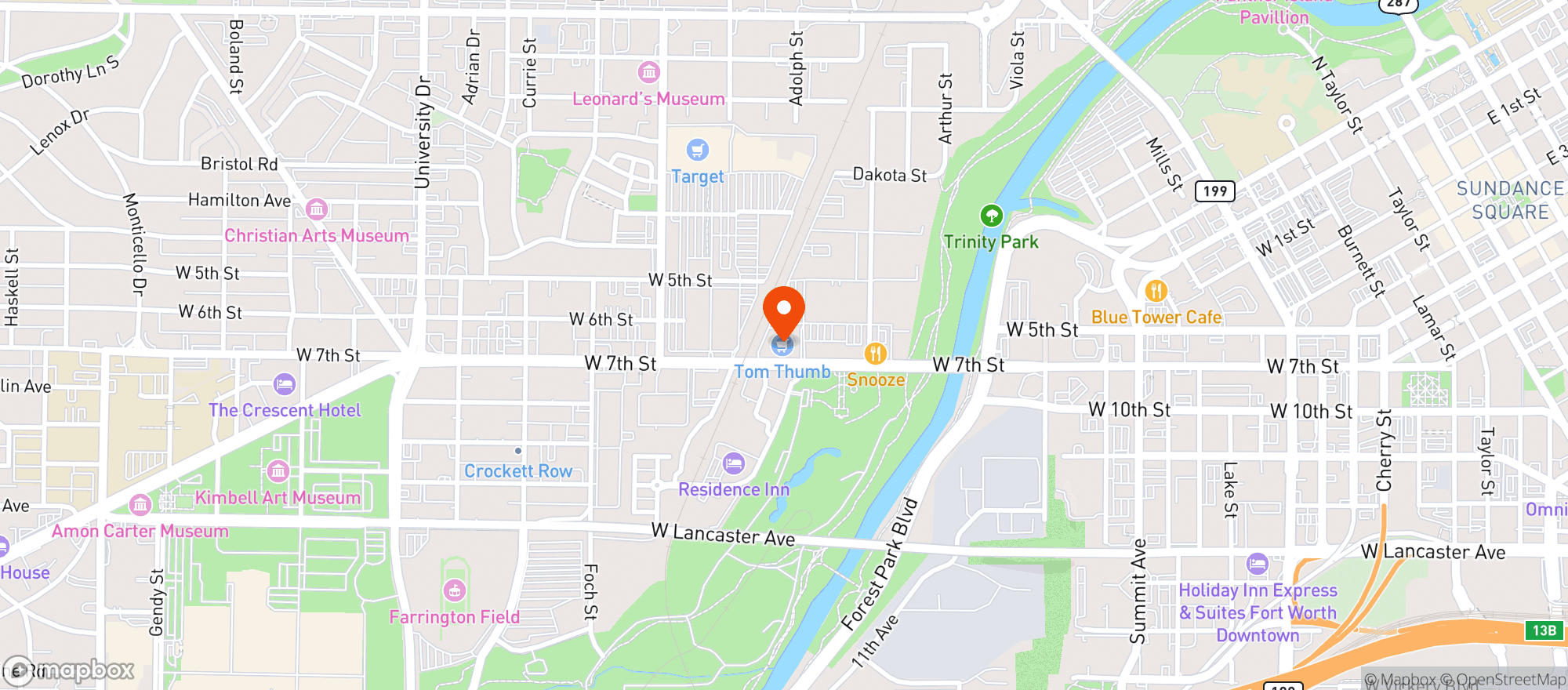 Map showing Tom Thumb Food & Pharma #3312