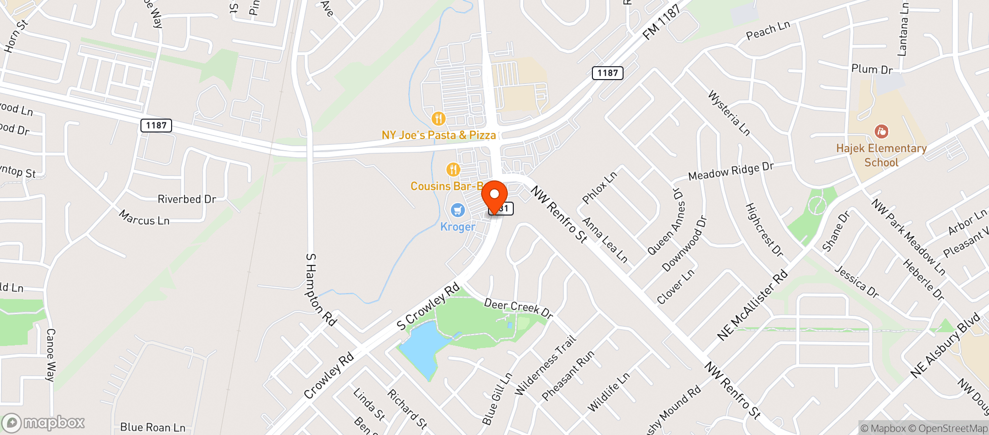 Map showing Kroger Store